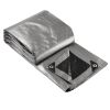 Heavy Duty Poly Tarp with Silver and Black Sides