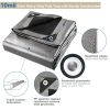 Heavy Duty Poly Tarp with Silver and Black Sides