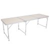 US Stock Home Use Aluminum Alloy Portable Folding Table White Outdoor Picnic