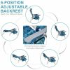 Reclining Backpack Beach Chair with Pillow - 4-Pack Set
