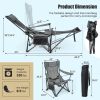 The Camping Lounge Chair with A Detachable Footrest Adjustable Backrest