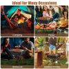 3-in-1 Camping Campfire Grill with Stainless Steel Grills