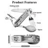 Multifunction Stainless Steel Camping Knife with Folding Design