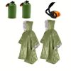 Emergency Blanket Poncho, Ultralight Waterproof, 2 PCS 