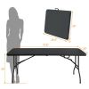 Portable 6ft Folding Plastic Table for Camping, Picnics, Parties, and Dining