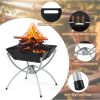 3-in-1 Camping Campfire Grill with Stainless Steel Grills