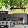 Portable 6ft Folding Plastic Table for Camping, Picnics, Parties, and Dining