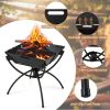 3-in-1 Camping Campfire Grill with Stainless Steel Grills