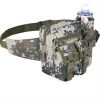 1pc Mens Adjustable Denim Camouflage Large Capacity Zipper Waist Bag
