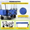 VEVOR Extra Large Collapsible Garden Cart with Removable Canopy Folding Wagon