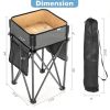 Folding Camping Tables with Large Storage Sink, 2 Pieces 