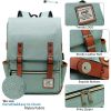 1pc Vintage Nylon Laptop Backpack with USB Charging Port