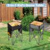 Folding Camping Tables with Large Storage Sink, 2 Pieces 