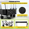 VEVOR Extra Large Collapsible Garden Cart with Removable Canopy Folding Wagon