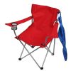 Foldable Beach Chair with Detachable Umbrella Armrest Adjustable Canopy Stool