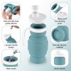 Portable Silicone Folding Cup 320ml Mini Outdoor Picnic Tableware Box Travel