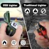 1pc Waterproof Windproof Lighter USB Rechargeable Dual Arc Lighter
