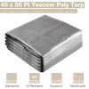 Heavy Duty Poly Tarp with Silver and Black Sides