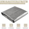 Heavy Duty Poly Tarp with Silver and Black Sides