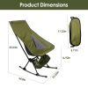 Portable Camping Rocking Chair 198LBS Weight Capacity Included Carry Bag High