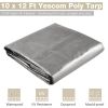 Heavy Duty Poly Tarp with Silver and Black Sides