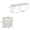 US Stock Home Use Aluminum Alloy Portable Folding Table White Outdoor Picnic