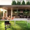 US Stock Home Use Aluminum Alloy Portable Folding Table White Outdoor Picnic