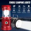 Solar LED Camping Light Portable Camping Lamp USB Rechargeable Flashlight