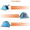 Foldable Waterproof Tent for 4-5 People with 2 Mosquito Nets