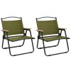 Camping Chairs 2 pcs 21.3 x 16.9 x 23.2 Inches Oxford Fabric