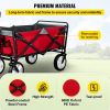 VEVOR Wagon Cart Collapsible Folding Cart with 176lbs Load Outdoor Utility