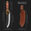 Qulajoy Boning Knife Hand Forged Camping Knife 7Cr17MOV Blade Dragon Head Handle