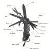 1pc 16-in-1 Multifunctional Pocket Knife Set with Keychain Holder
