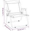 Camping Chairs 2 pcs 21.3 x 16.9 x 23.2 Inches Oxford Fabric