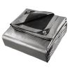 Heavy Duty Poly Tarp with Silver and Black Sides