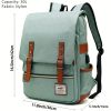 1pc Vintage Nylon Laptop Backpack with USB Charging Port