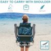Reclining Backpack Beach Chair with Pillow - 4-Pack Set