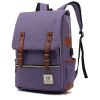 1pc Vintage Nylon Laptop Backpack with USB Charging Port