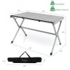 Portable Aluminum Camping Table for 4-6 People with Carrying Bag