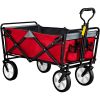 Collapsible Wagon Cart Folding Wagon Cart 176 lbs Load Beach Wagon OverSized