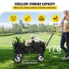 Collapsible Wagon Cart Folding Wagon Cart 176 lbs Load Beach Wagon OverSized