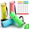 Glow In Dark Flashlight Rubber Coated Mini 9 LED Flashlight Portable Handy