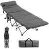 Travel Folding Retractable Camping Cot with Mattress and Carry Bag