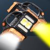 1pc Multifunctional Solar LED+COB Light with Handle USB Charging Waterproof