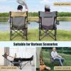The Camping Lounge Chair with A Detachable Footrest Adjustable Backrest