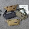 1pc Unisex Multifunctional Canvas Waist Bag Fanny Pack for Outdoor Activities
