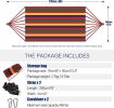 Outdoor Garden Camping Hammock With Straps  Durable Hammock Holds