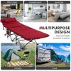 Travel Folding Retractable Camping Cot with Mattress and Carry Bag