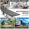 Travel Folding Retractable Camping Cot with Mattress and Carry Bag