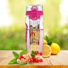Fruit Infuser Water Bottle 32OZ Juice Shaker Sport with Flip Top Lid